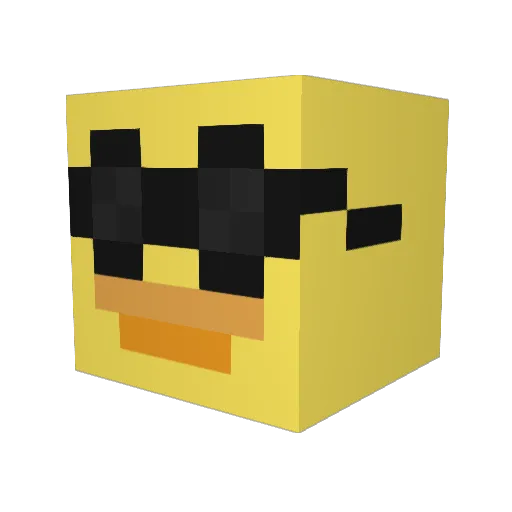 dandanhere Minecraft avatar head, 3D render