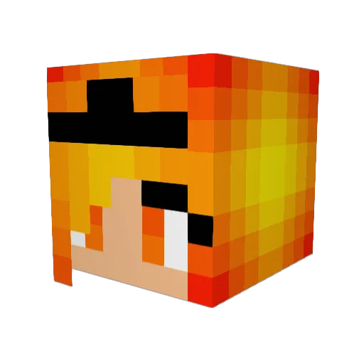 dandb3st Minecraft avatar head, 3D render