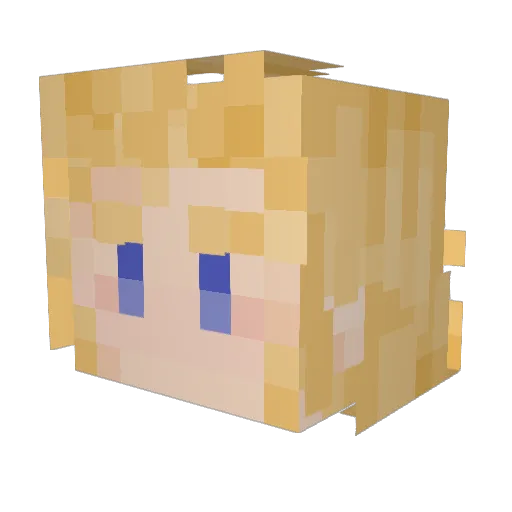 dandevil Minecraft avatar head, 3D render
