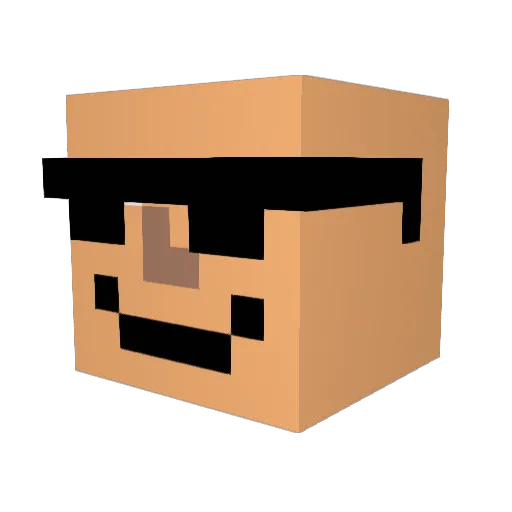 dandous69 Minecraft avatar head, 3D render