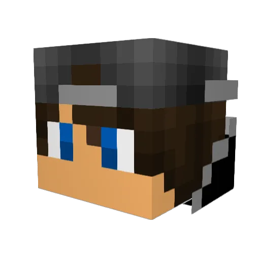 dandude4444 Minecraft avatar head, 3D render