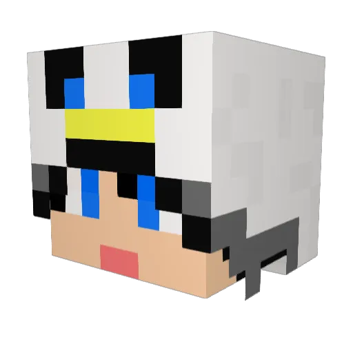 daneog Minecraft avatar head, 3D render