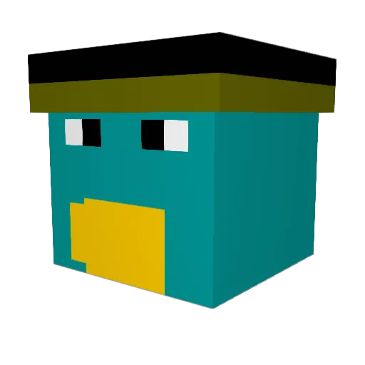 danerdz Minecraft avatar head, 3D render