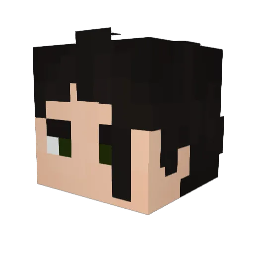 daneualala Minecraft avatar head, 3D render