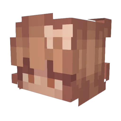 dangcroissant Minecraft avatar head, 3D render