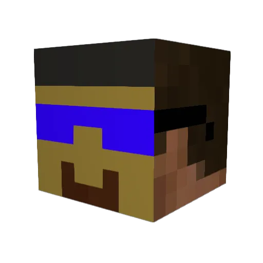 dangenie Minecraft avatar head, 3D render