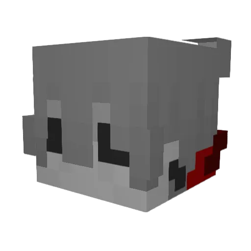 dangerineee Minecraft avatar head, 3D render