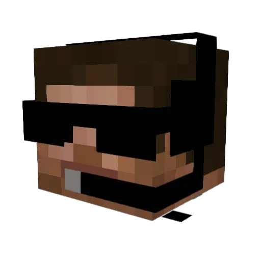 dangerise Minecraft avatar head, 3D render
