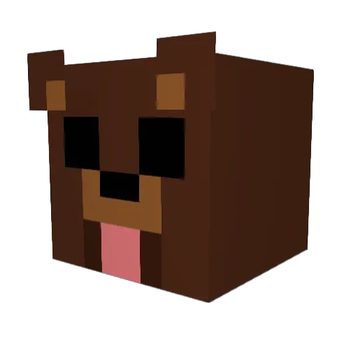 dangerousbear27 Minecraft avatar head, 3D render