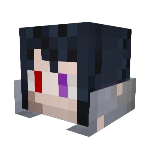 dangershewrotee Minecraft avatar head, 3D render