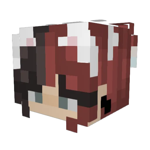 dangles_us Minecraft avatar head, 3D render