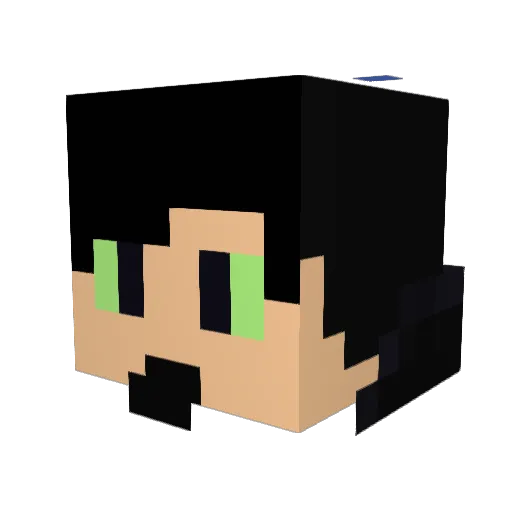 daniAHK Minecraft avatar head, 3D render