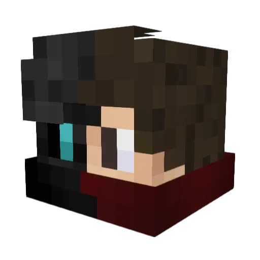 dani_play_22 Minecraft avatar head, 3D render