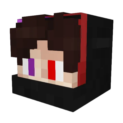 dani_tom Minecraft avatar head, 3D render
