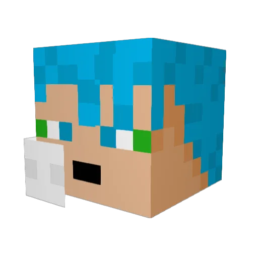 danial348 Minecraft avatar head, 3D render