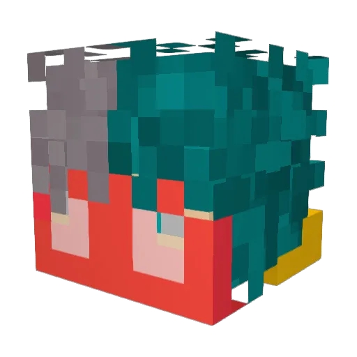 daniamdan Minecraft avatar head, 3D render