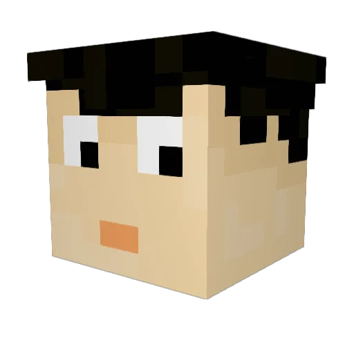 danibaxi Minecraft avatar head, 3D render