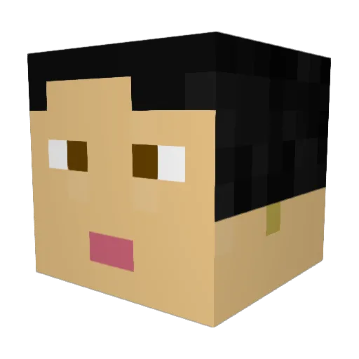 danibebop Minecraft avatar head, 3D render