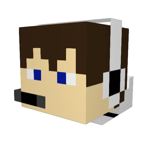 danielHZ Minecraft avatar head, 3D render