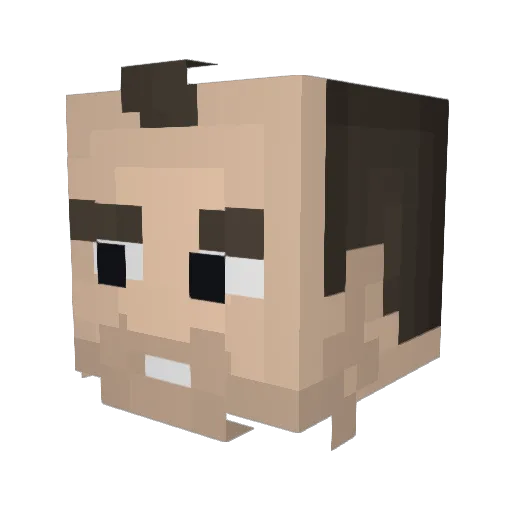daniel_is_w Minecraft avatar head, 3D render