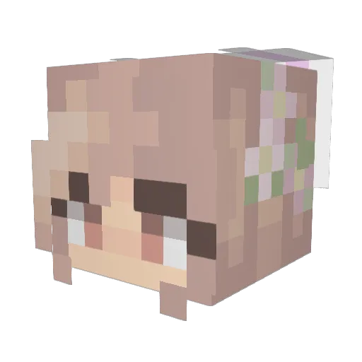 daniela8 Minecraft avatar head, 3D render