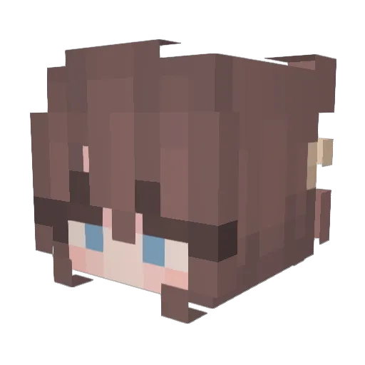 danielaAhh Minecraft avatar head, 3D render