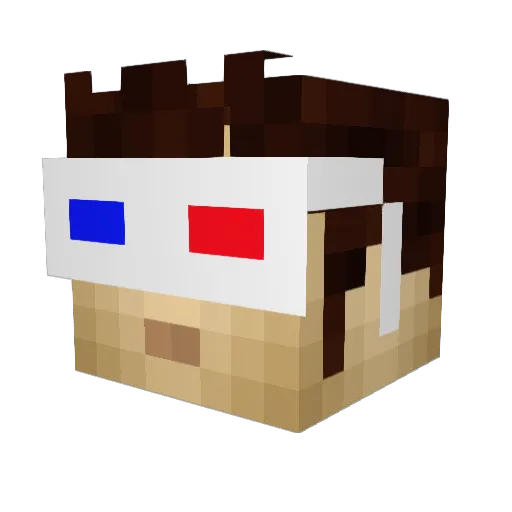 danieldisa Minecraft avatar head, 3D render
