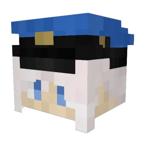 danielgk_YT Minecraft avatar head, 3D render