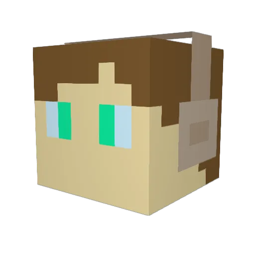 danielgopk Minecraft avatar head, 3D render