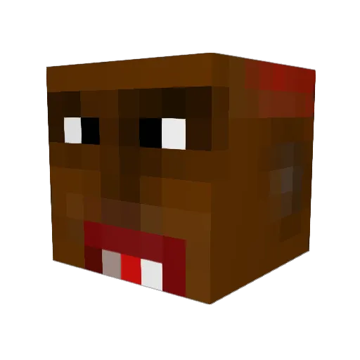 danielgrimes Minecraft avatar head, 3D render