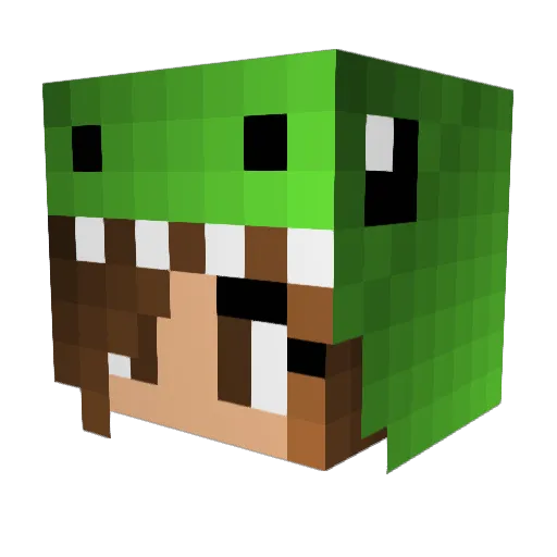 daniellebuf Minecraft avatar head, 3D render