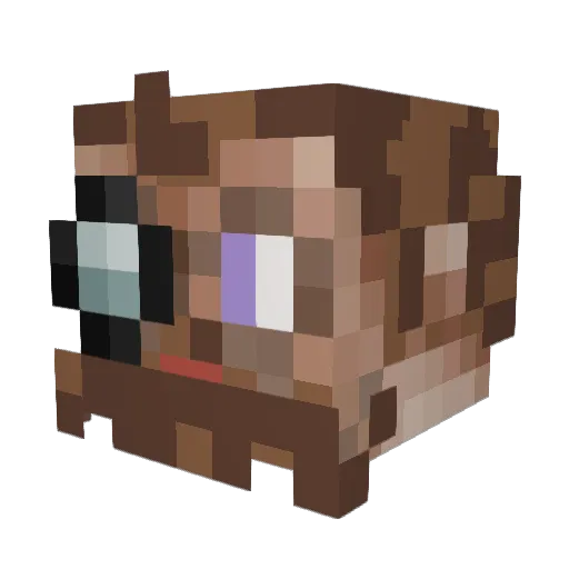 daniilchr Minecraft avatar head, 3D render