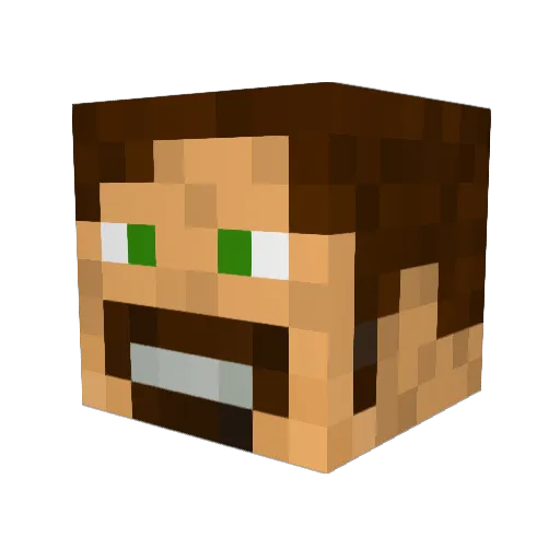daniilkaz Minecraft avatar head, 3D render
