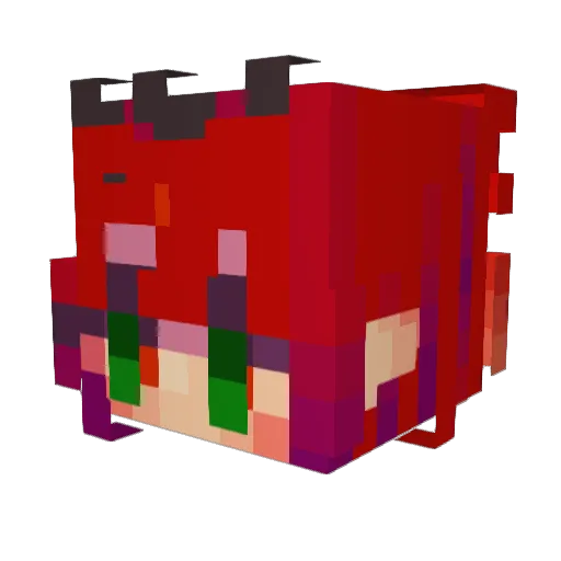 daniitap Minecraft avatar head, 3D render