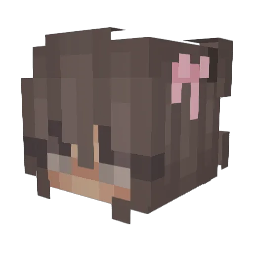 danikaaaa Minecraft avatar head, 3D render
