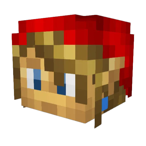 danikchart Minecraft avatar head, 3D render