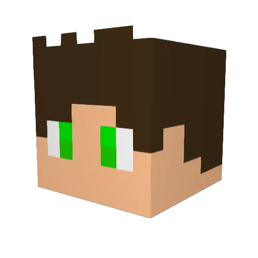 danikey08 Minecraft avatar head, 3D render