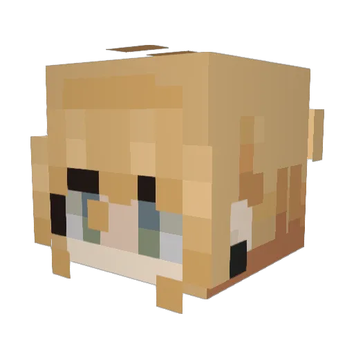 daniloiro Minecraft avatar head, 3D render