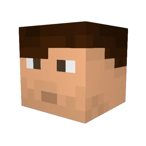 danimatt Minecraft avatar head, 3D render