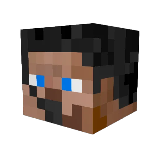 daninhn Minecraft avatar head, 3D render