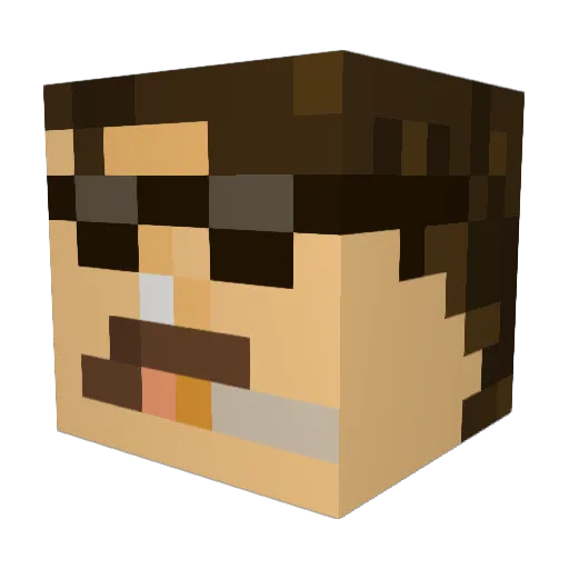 daninotfound Minecraft avatar head, 3D render