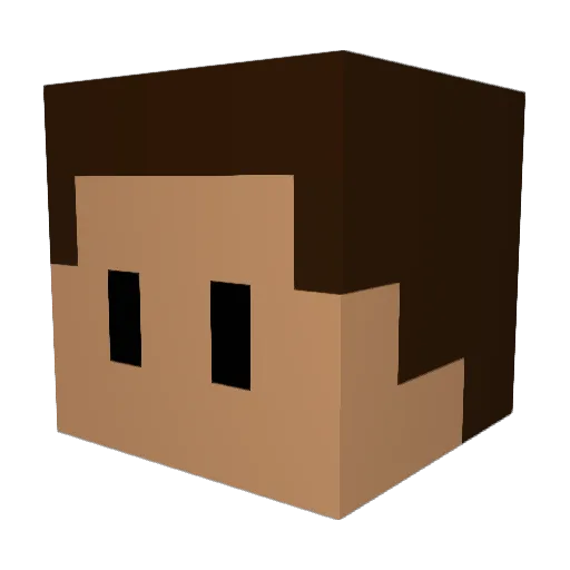 danishmutt Minecraft avatar head, 3D render