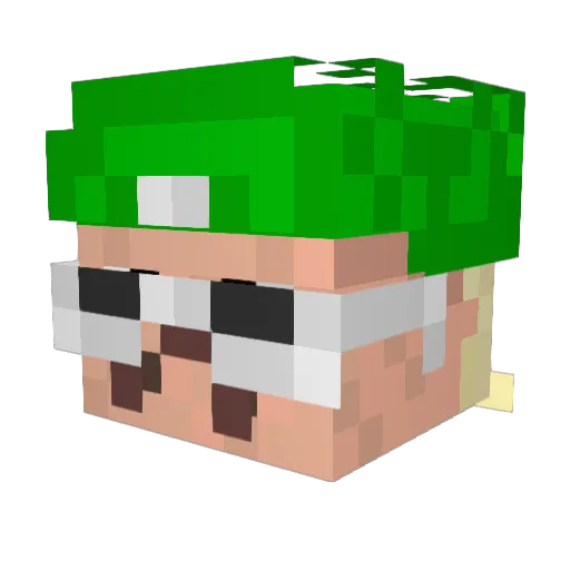 danivid Minecraft avatar head, 3D render