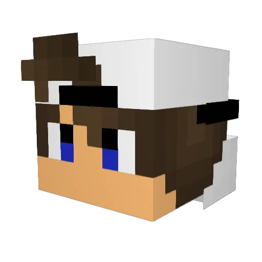 danix2x Minecraft avatar head, 3D render