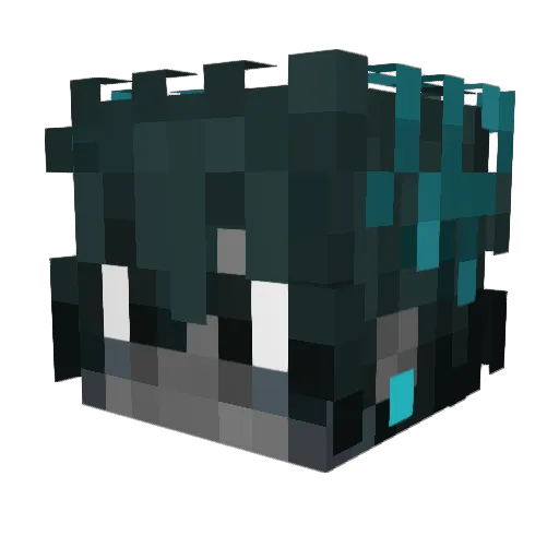 danjin Minecraft avatar head, 3D render