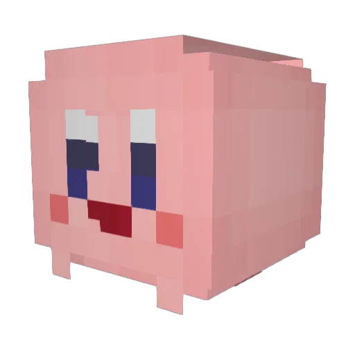 danjobo Minecraft avatar head, 3D render