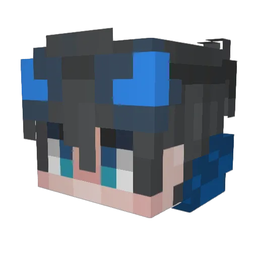 danjunjie Minecraft avatar head, 3D render