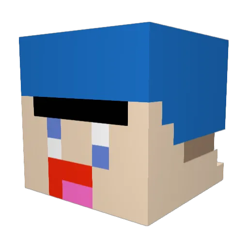 dankmemer59 Minecraft avatar head, 3D render