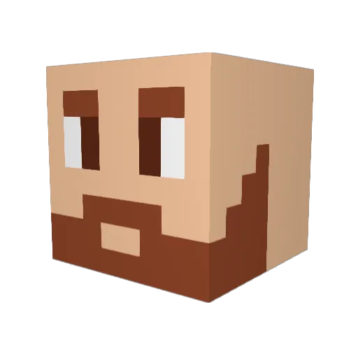 dankwizardj Minecraft avatar head, 3D render