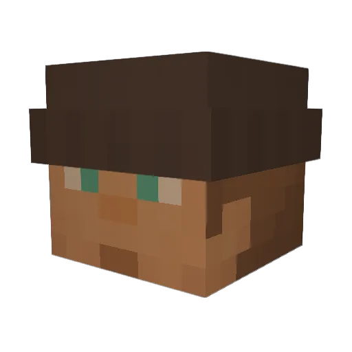 danky4 Minecraft avatar head, 3D render